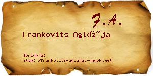 Frankovits Aglája névjegykártya